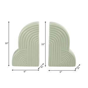 HAROLDPARK SET OF 2 GREEN BOOKENDS 10 (IN) 9