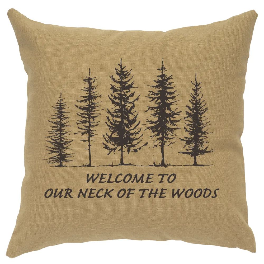 Image Pillow - Neck of Woods - Linen Straw