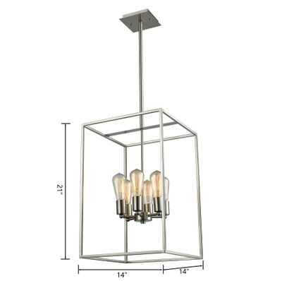 Williamsport 14'' Wide 6-Light Chandelier - Brushed Nickel