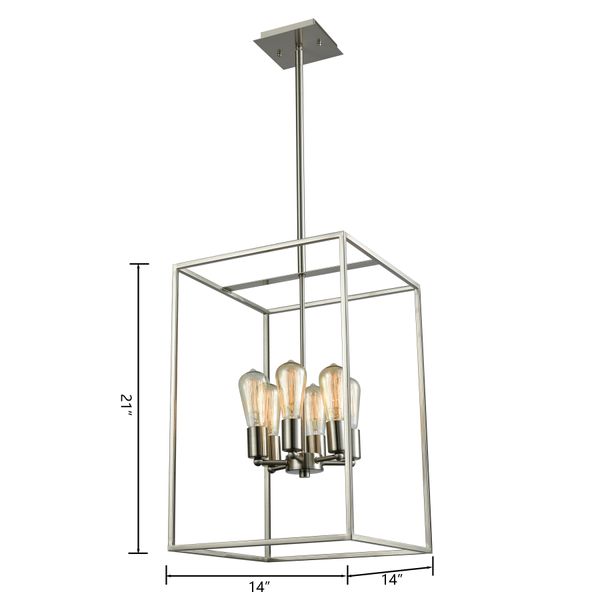 Williamsport 14'' Wide 6-Light Chandelier - Brushed Nickel