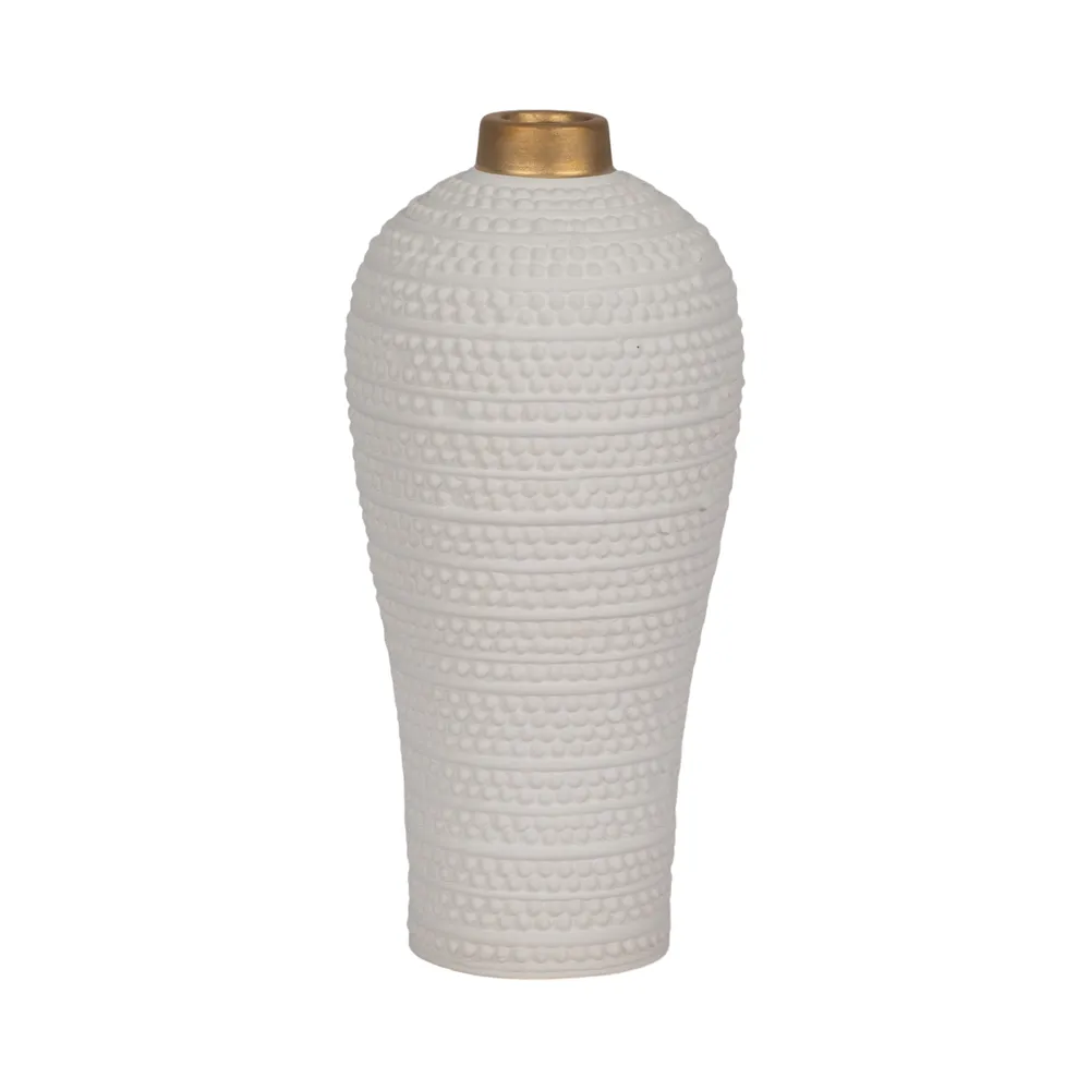 VERNONHOLM WHITE VASE 14 (IN)
