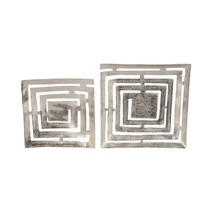 GRAHAMHAVEN SET OF 2 SILVER METAL 3 (IN) 7