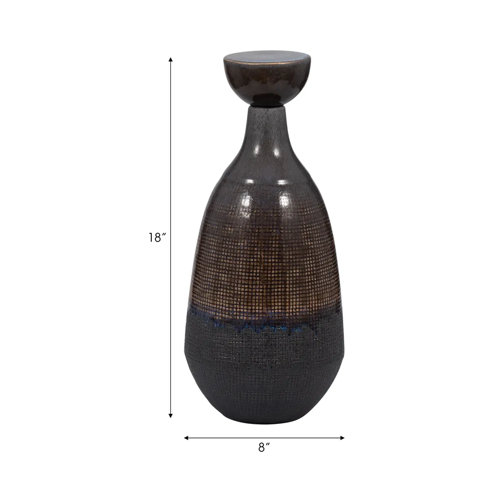 CARLINFIELD BROWN VASE 18 (IN)