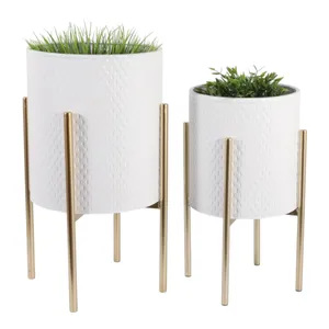 HAYFORDTON SET OF 2 WHITE PLANTER 23 (IN) 3