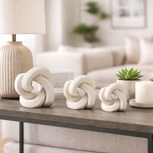 PEYTONHAM SET OF 3 WHITE DECOR 6 (IN) 2