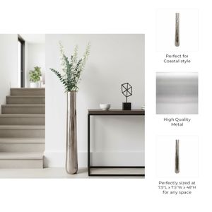 HUNTERROSE SILVER VASE 48 (IN) 8