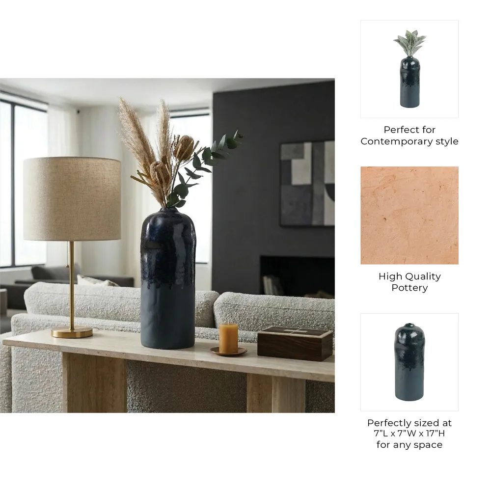 MILLERBEACH BLUE VASE 17 (IN)