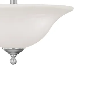 Riva 16'' Wide 3-Light Pendant - Brushed Nickel 4