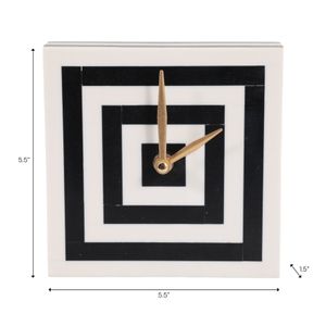 FARLEYMOOR WHITE CLOCK 6 (IN) 10