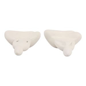 HAMMONDWAY SET OF 2 WHITE DECOR 11 (IN) 8