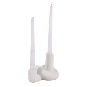 CORBINVIEW WHITE CANDLE HOLDER 6 (IN) 3