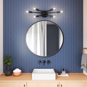 Xavier 19.75″ Wide 6-Light Vanity Light - Matte Black 9