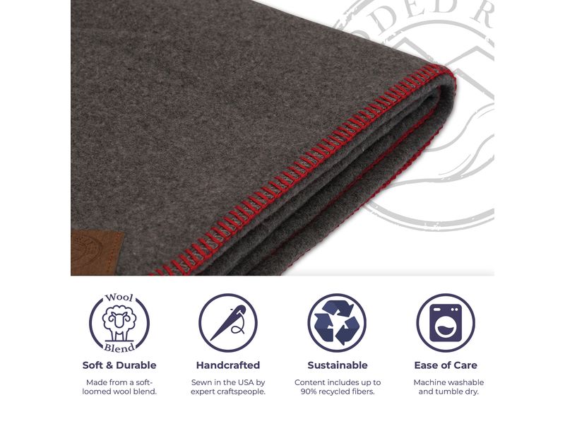 Solid Greystone (Red) - Throw - 60x72 thumbnail
