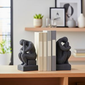 WILSONWORTH SET OF 2 BLACK BOOKENDS 7 (IN) 10