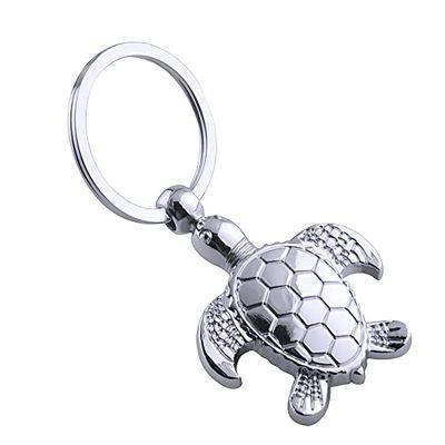 BAMBOO & CHROME KEYCHAIN - TURTLE