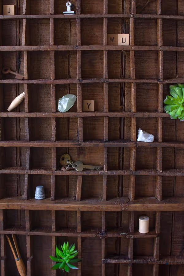 Antique Wooden Printer's Tray