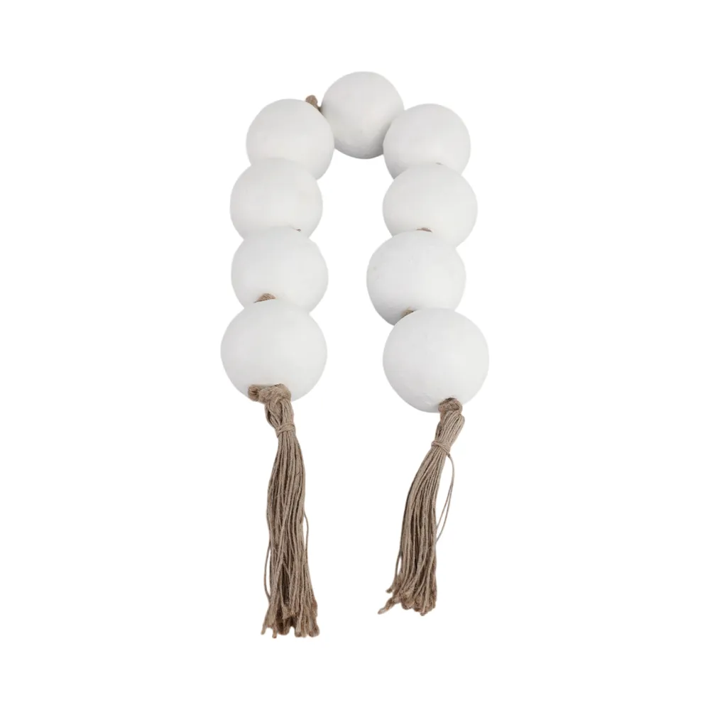HAWLEYHAVEN WHITE BEAD 4 (IN)