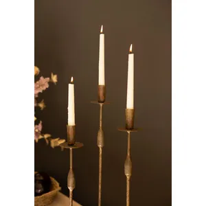 Set of 3 Forged-Iron Taper Candle Holders 2