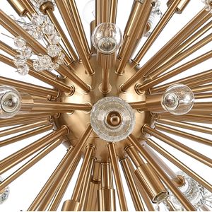 Starburst 48'' Wide 29-Light Chandelier - Satin Brass 3