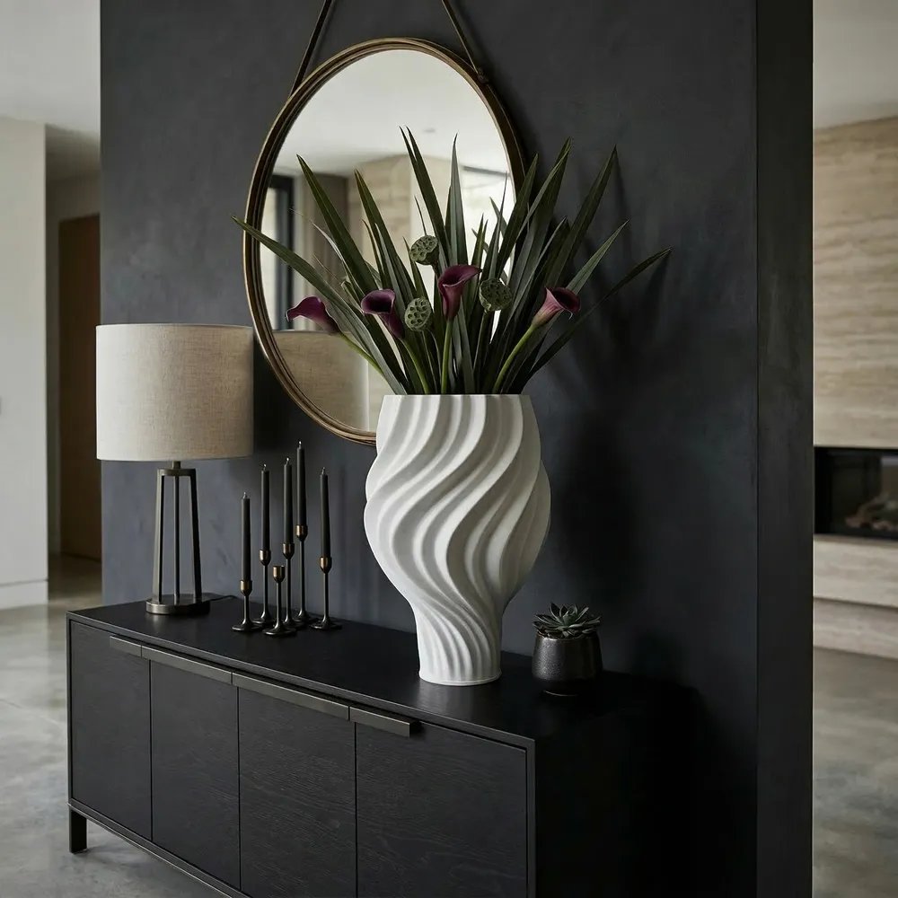 COVEHOLM WHITE VASE 18 (IN)