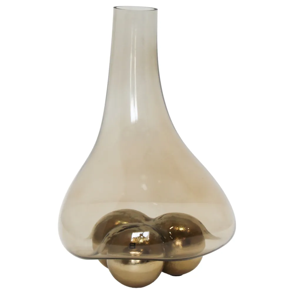 BAYSTONE GOLD GLASS VASE 16 (IN)