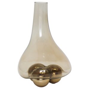 BAYSTONE GOLD GLASS VASE 16 (IN) 4