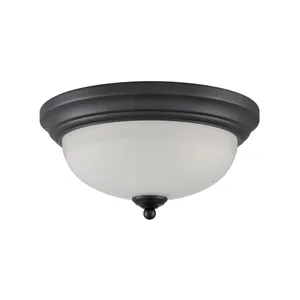 Helena 11'' Wide 2-Light Flush Mount - Black 2