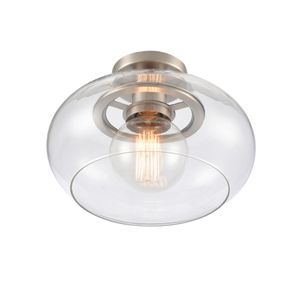 Clement 13'' Wide 1-Light Semi Flush Mount - Antique Nickel 4