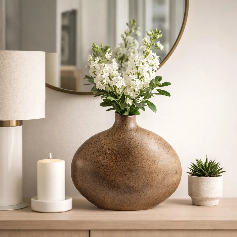 CABOTPARK BROWN VASE 14 (IN)