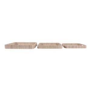 GARTONWELL SET OF 3 BROWN TRAY 3 (IN) 5