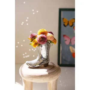 Ceramic Disco Boot Vase 2