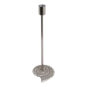 11X4" SEASHELL BASE TAPER HOLDER, SILVER 6