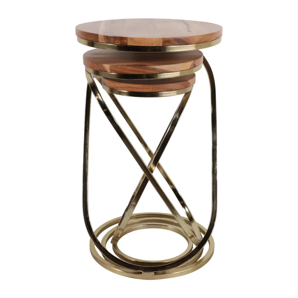 BENTONHAM SET OF 3 BROWN PLANT STANDS 21 (IN)