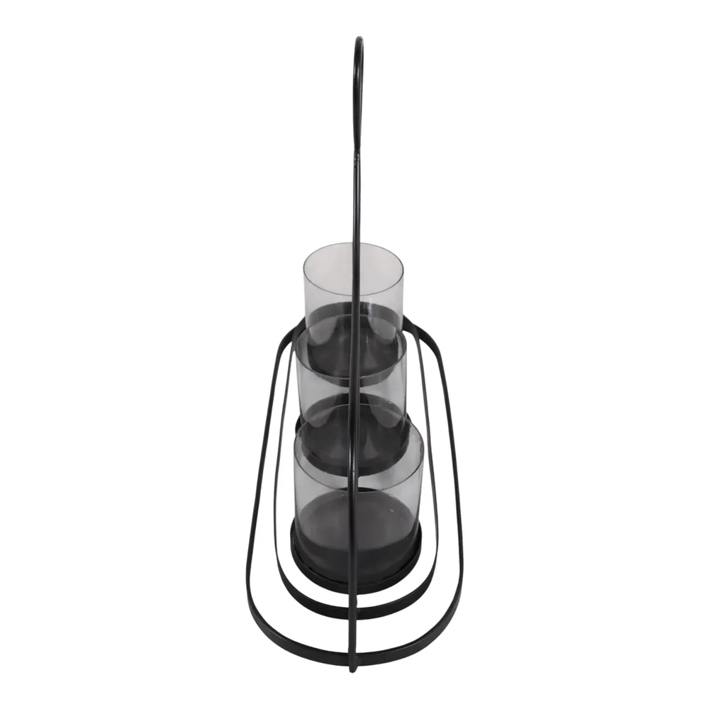 DUNELEY BLACK CANDLE HOLDER 14 (IN)