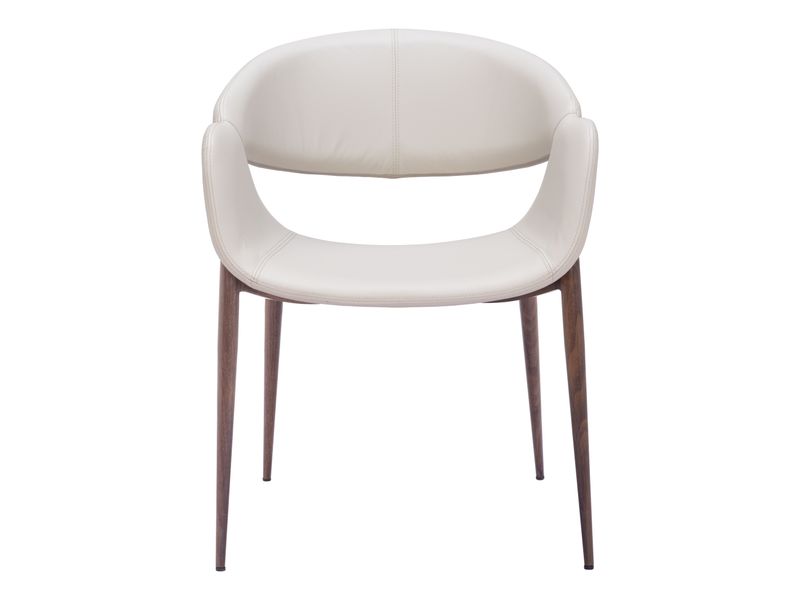 Limay Dining Chair Beige & Walnut 4