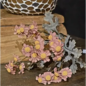 Dusty Rose Chamomile Stem 10in 1