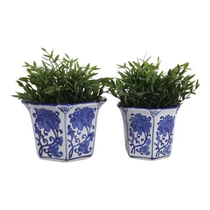 GREERWELL SET OF 2 BLUE PLANTER 6 (IN) 3