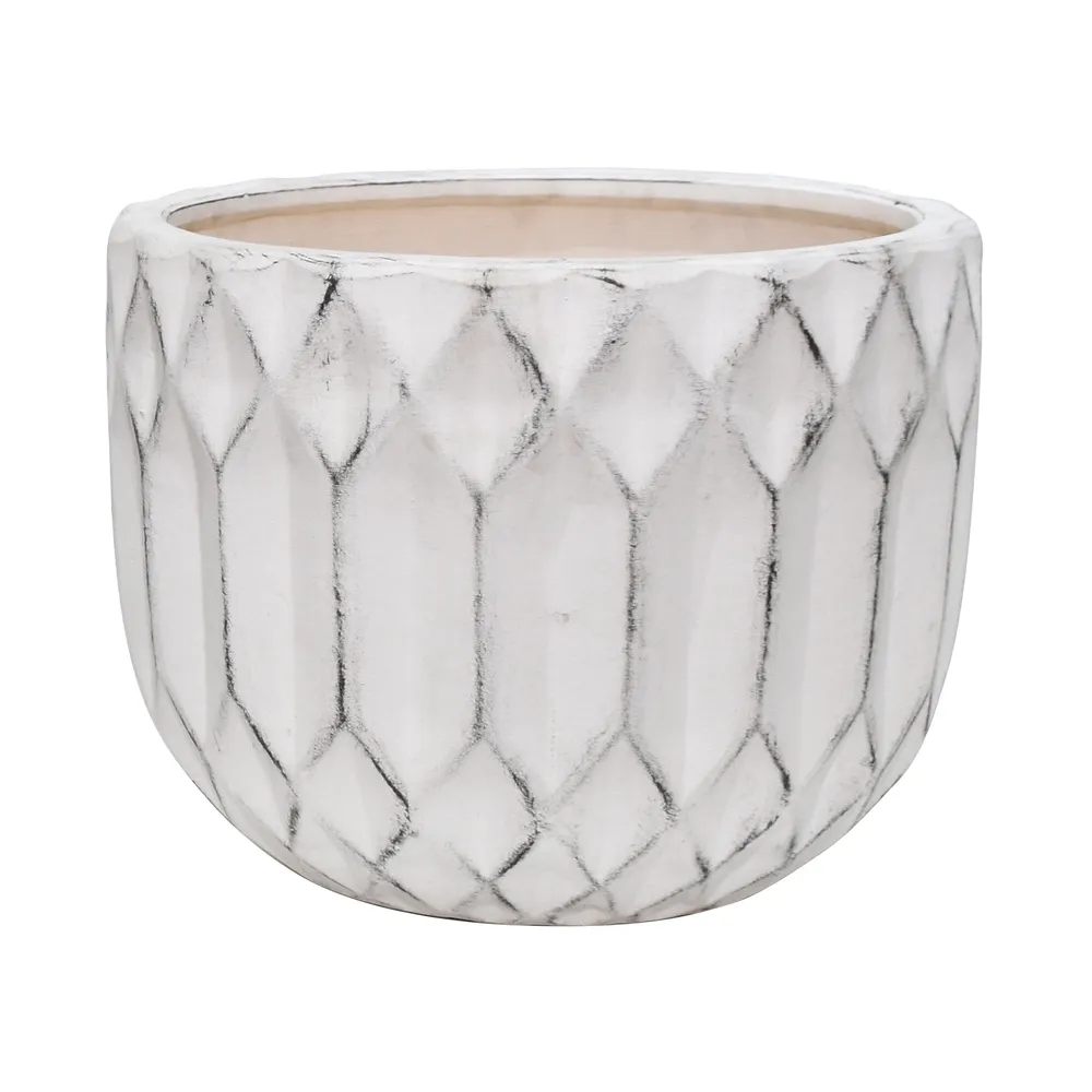 FORRESTPARK SET OF 3 WHITE PLANTER 11 (IN)