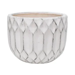 FORRESTPARK SET OF 3 WHITE PLANTER 11 (IN) 3