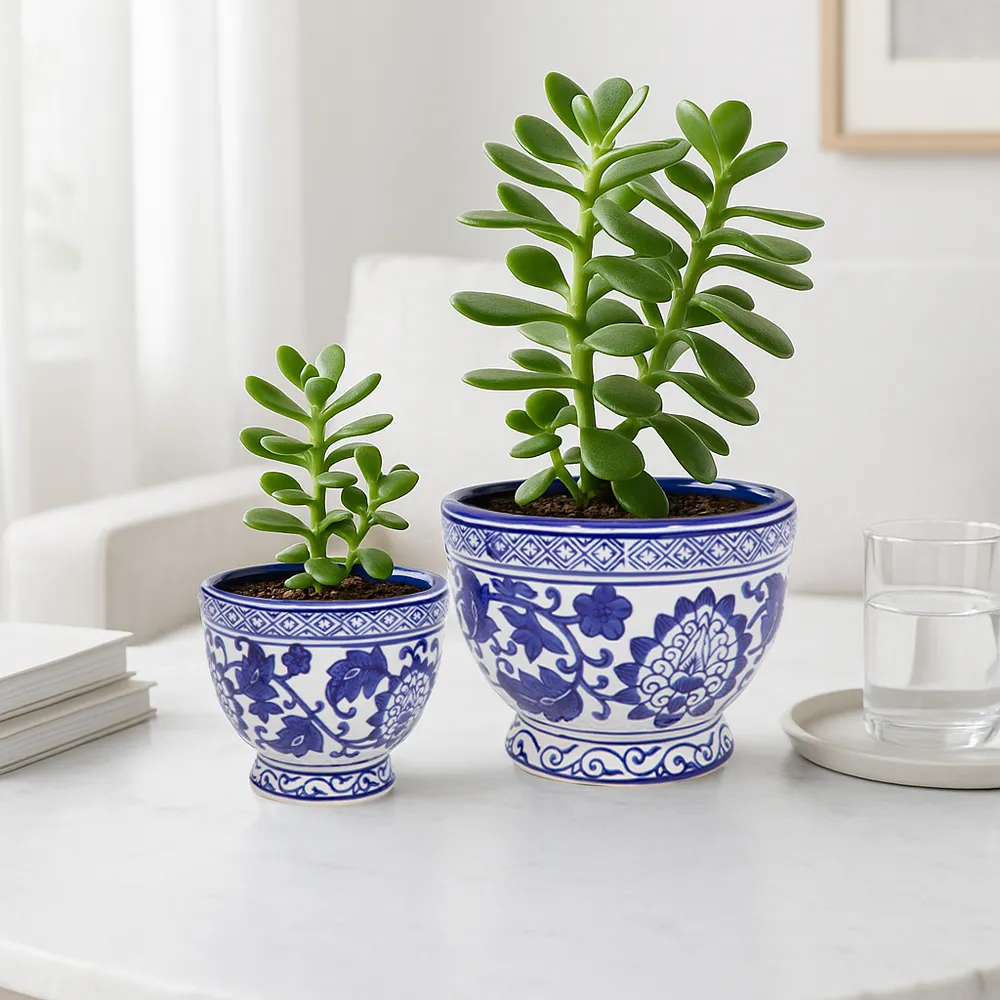 ROYBROOK SET OF 2 BLUE PLANTER 5 (IN)