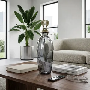 FORDHAMDALE GRAY GLASS VASE 16 (IN) 11
