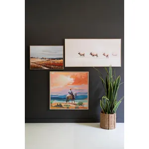 Framed Cowboy Painting 2
