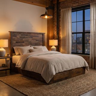 Barnwood Americana Platform Bed - Cal King