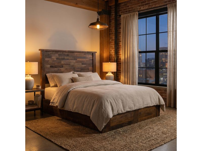 Barnwood Americana Platform Bed - Cal King 1