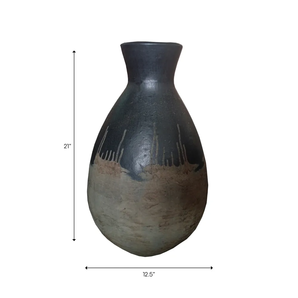 MONROEMILL BLACK VASE 21 (IN)