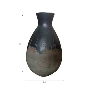 MONROEMILL BLACK VASE 21 (IN) 10