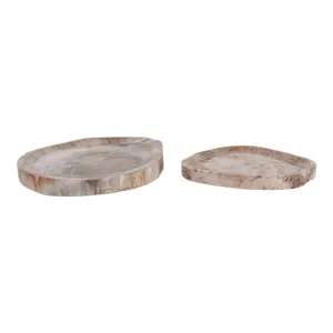 GLENSTONE SET OF 2 BROWN TRAY 2 (IN) 5