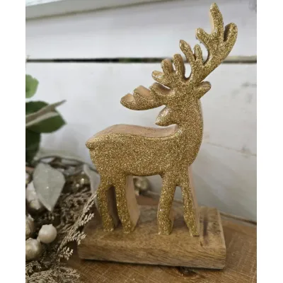 Golden Sparkle Deer 4x7in