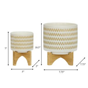 PAXTONFORD SET OF 2 WHITE PLANTER 11 (IN) 10