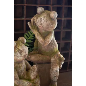 Large Faux Concrete Frog 2
